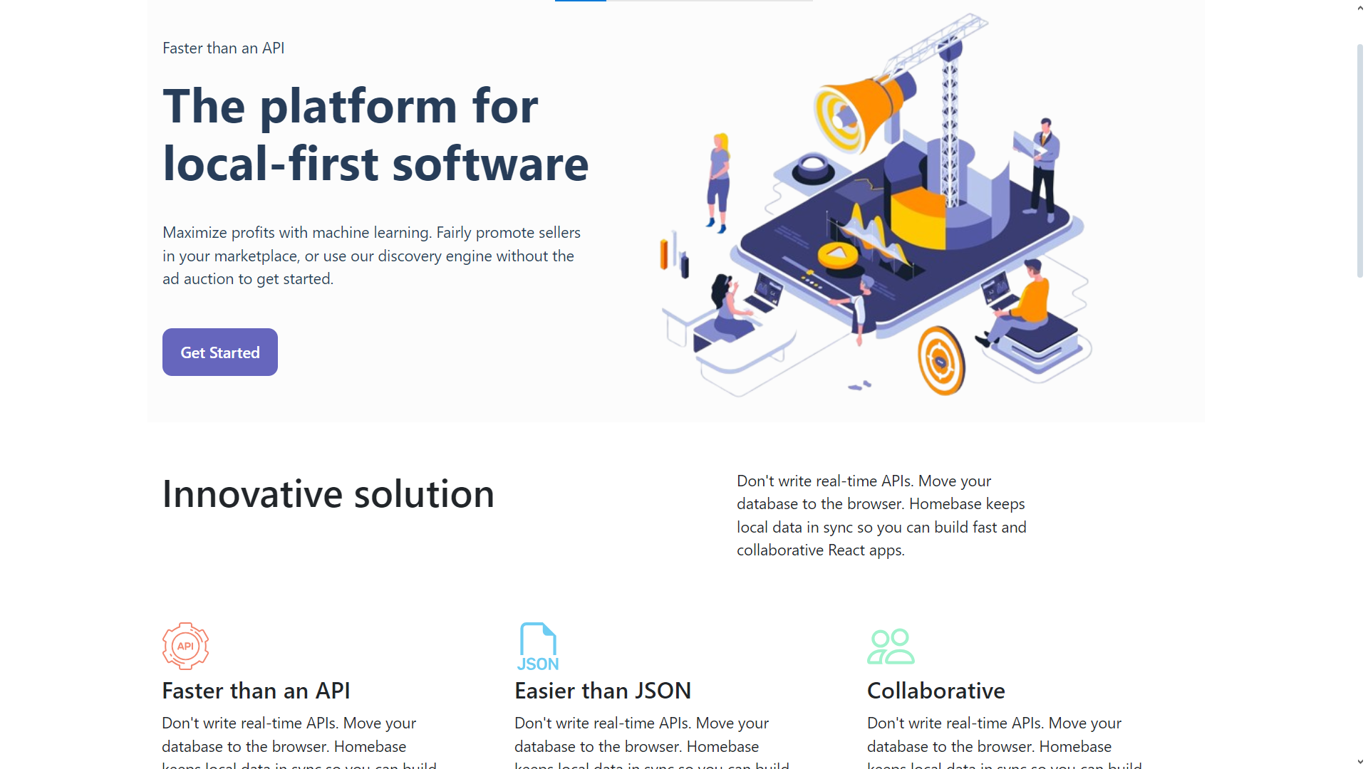Negrana landing page preview