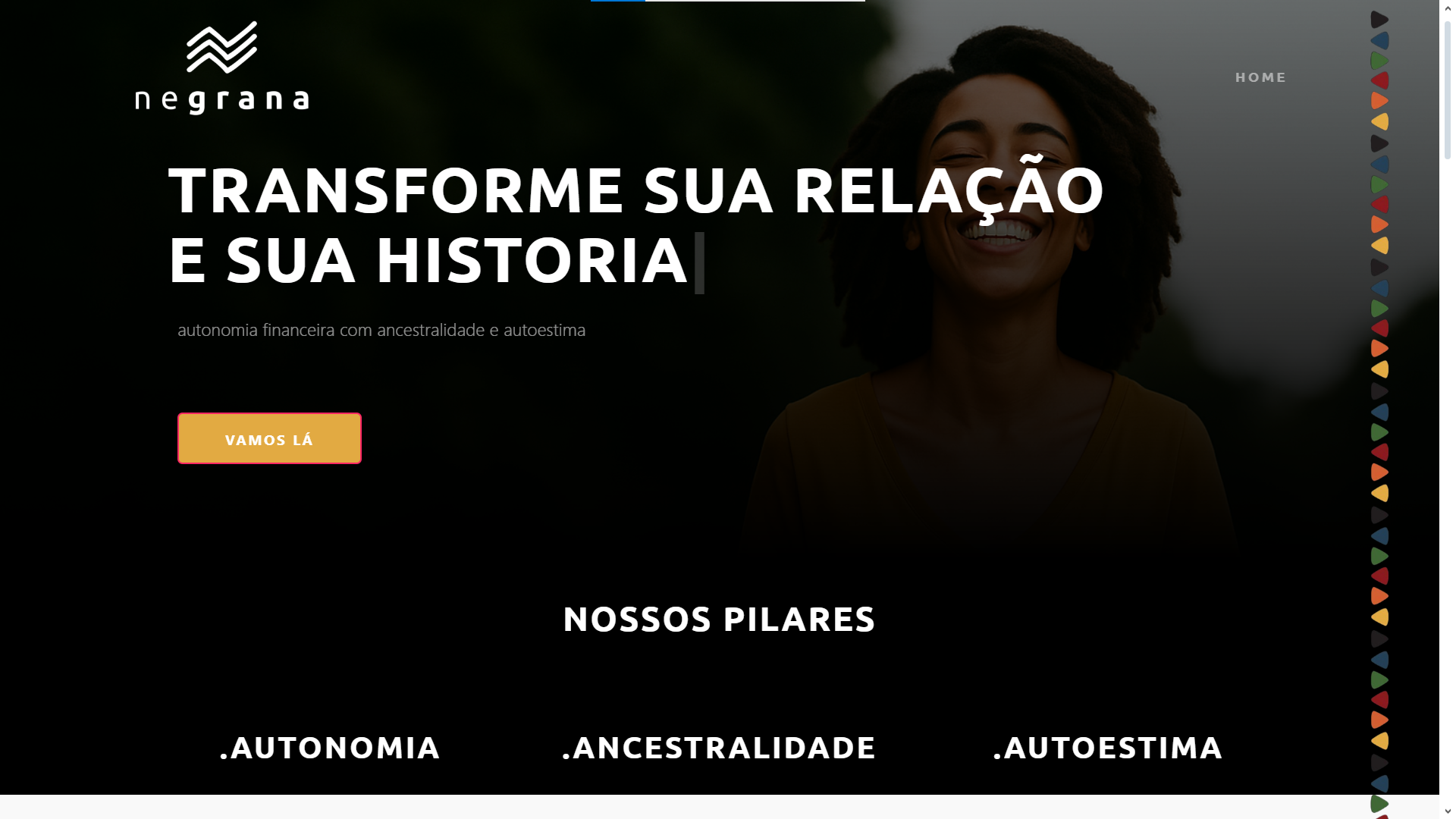 Negrana landing page preview